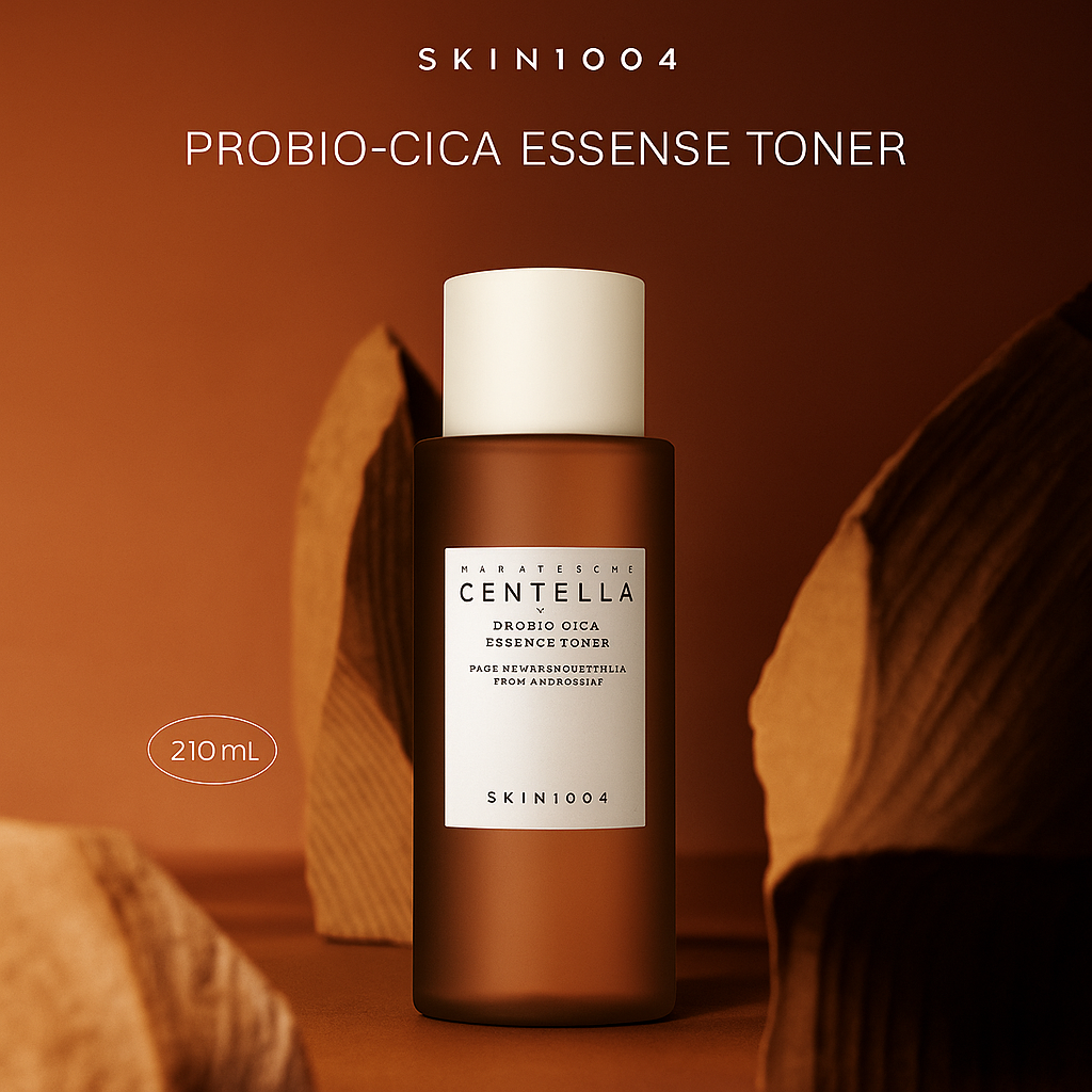 Hydrating toner with Centella, probiotics, and ceramides that strengthens skin barrier, soothes irritation, and restores balance for sensitive skin.