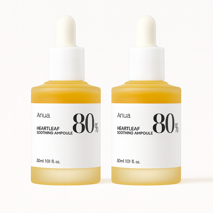 Soothing ampoule with 80% Heartleaf extract that calms, hydrates, and protects sensitive skin, reducing redness and irritation for a balanced complexion.