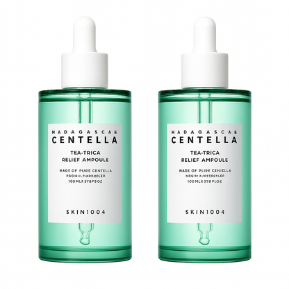 Soothing ampoule with Centella and Tea Tree that calms acne-prone skin, balances oil, and reduces redness for a clear, refreshed complexion.