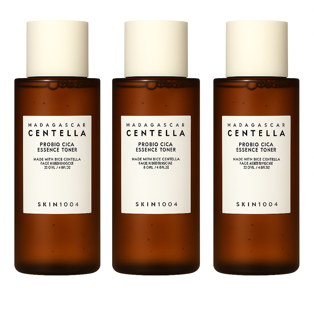 Hydrating toner with Centella, probiotics, and ceramides that strengthens skin barrier, soothes irritation, and restores balance for sensitive skin.