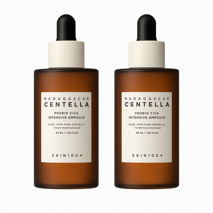 Soothing ampoule with Centella, probiotics, and ceramides that strengthens the skin barrier, hydrates deeply, and calms sensitive or irritated skin.