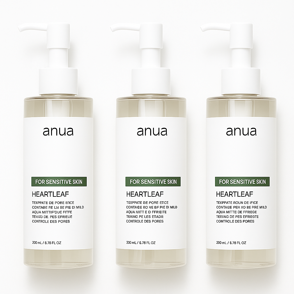 Gentle cleansing oil with Heartleaf extract that removes makeup and impurities while soothing sensitive skin and refining pores for a soft, hydrated finish.