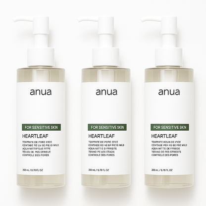 Gentle cleansing oil with Heartleaf extract that removes makeup and impurities while soothing sensitive skin and refining pores for a soft, hydrated finish.