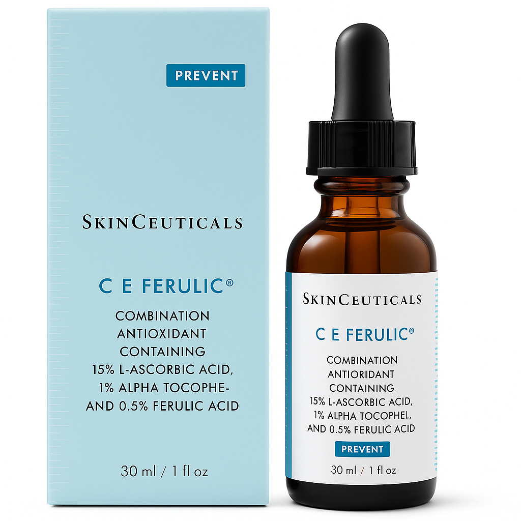 Powerful antioxidant serum with vitamins C and E plus ferulic acid that brightens, firms, and protects skin from aging and environmental damage.