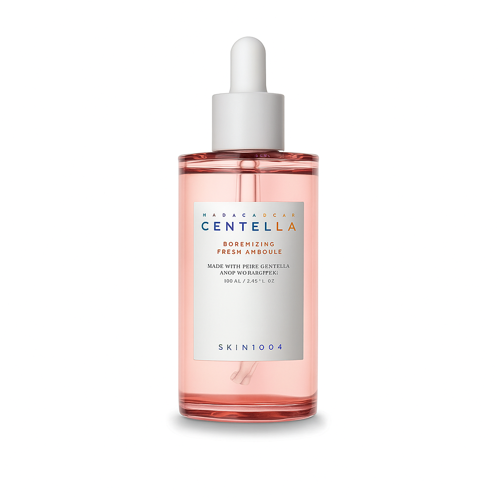Lightweight pore-refining ampoule with Centella that balances oil, hydrates skin, and minimizes enlarged pores for a fresh, smooth complexion.