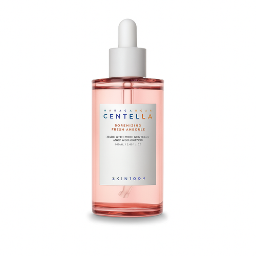 Lightweight pore-refining ampoule with Centella that balances oil, hydrates skin, and minimizes enlarged pores for a fresh, smooth complexion.