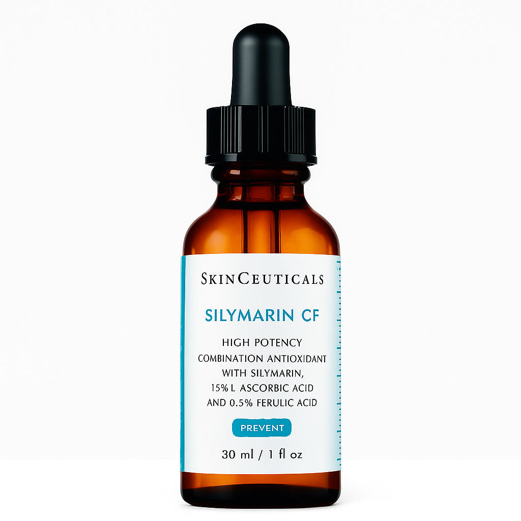 Oil-free antioxidant serum with silymarin, salicylic acid, and vitamin C that controls oil, refines pores, and prevents acne and aging signs.