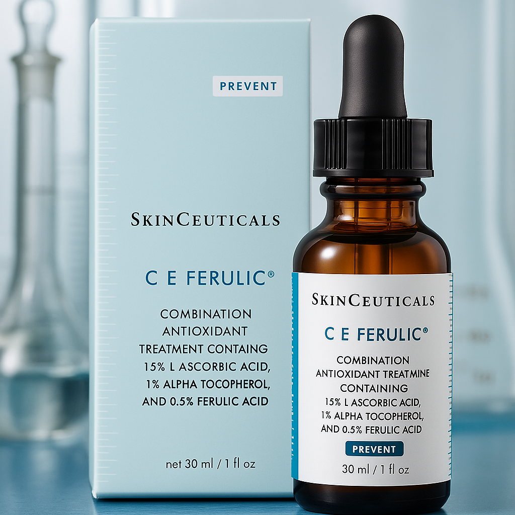 Powerful antioxidant serum with vitamins C and E plus ferulic acid that brightens, firms, and protects skin from aging and environmental damage.