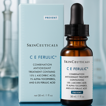 Powerful antioxidant serum with vitamins C and E plus ferulic acid that brightens, firms, and protects skin from aging and environmental damage.