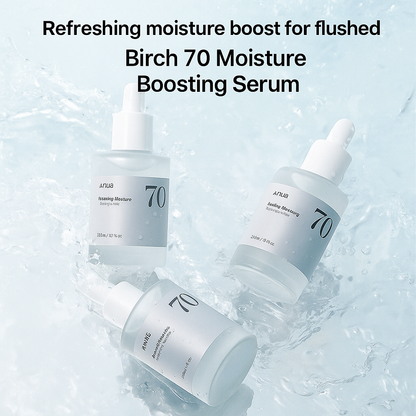 Hydrating serum with 70% birch sap that soothes, softens, and strengthens the skin barrier, restoring elasticity and glow for all skin types.