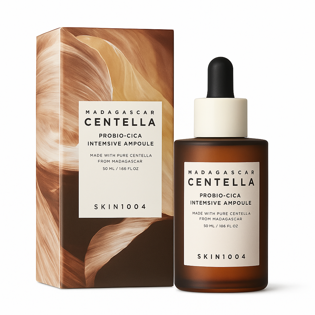 Soothing ampoule with Centella, probiotics, and ceramides that strengthens the skin barrier, hydrates deeply, and calms sensitive or irritated skin.