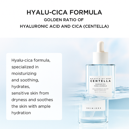 Hydrating pre-serum with Centella and hyaluronic acid that soothes, refreshes, and prepares skin for optimal absorption and balanced hydration.
