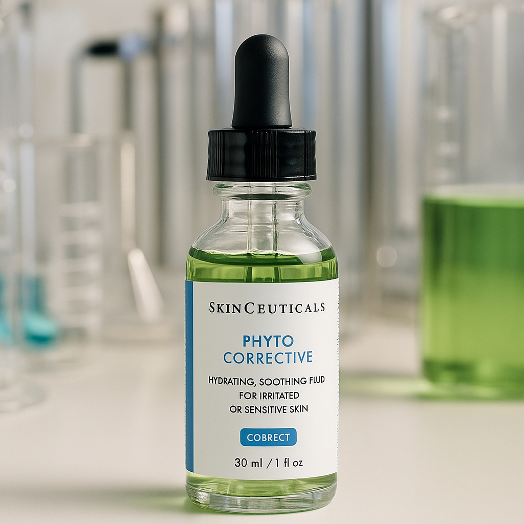 Light green serum with botanical extracts that soothes redness, hydrates deeply, and calms sensitive or irritated skin for a balanced complexion.