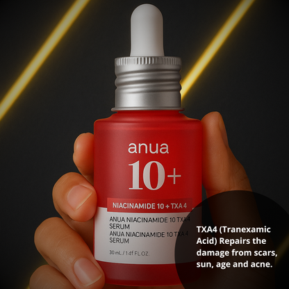 Brightening serum with Niacinamide and TXA4 that reduces dark spots, evens skin tone, and strengthens the skin barrier for clear, radiant, and smooth skin.
