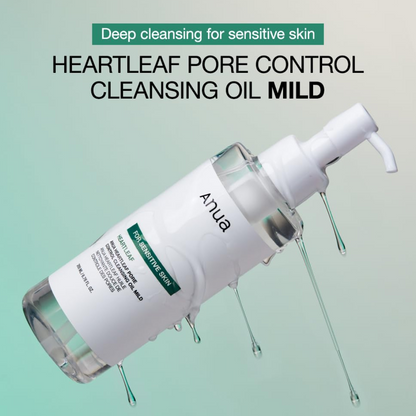 Gentle cleansing oil with Heartleaf extract that removes makeup and impurities while soothing sensitive skin and refining pores for a soft, hydrated finish.