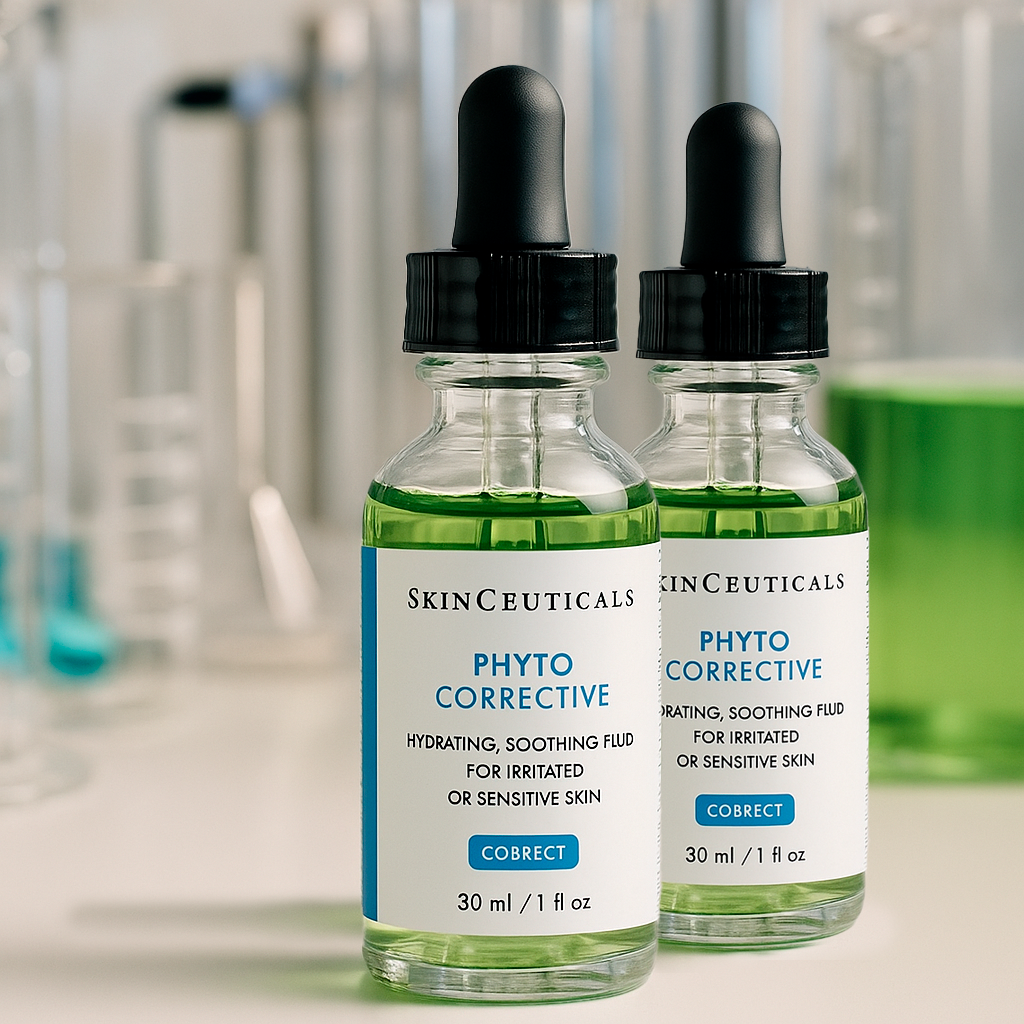 Light green serum with botanical extracts that soothes redness, hydrates deeply, and calms sensitive or irritated skin for a balanced complexion.