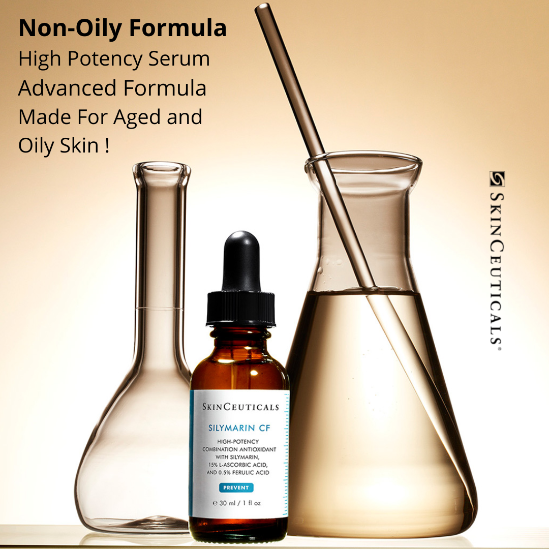 Oil-free antioxidant serum with silymarin, salicylic acid, and vitamin C that controls oil, refines pores, and prevents acne and aging signs.