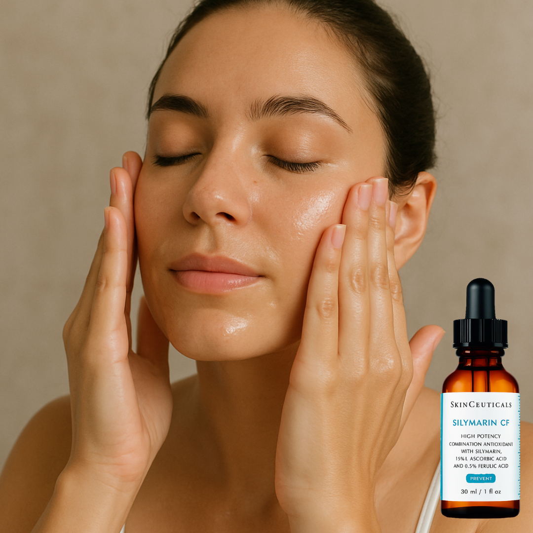 Oil-free antioxidant serum with silymarin, salicylic acid, and vitamin C that controls oil, refines pores, and prevents acne and aging signs.