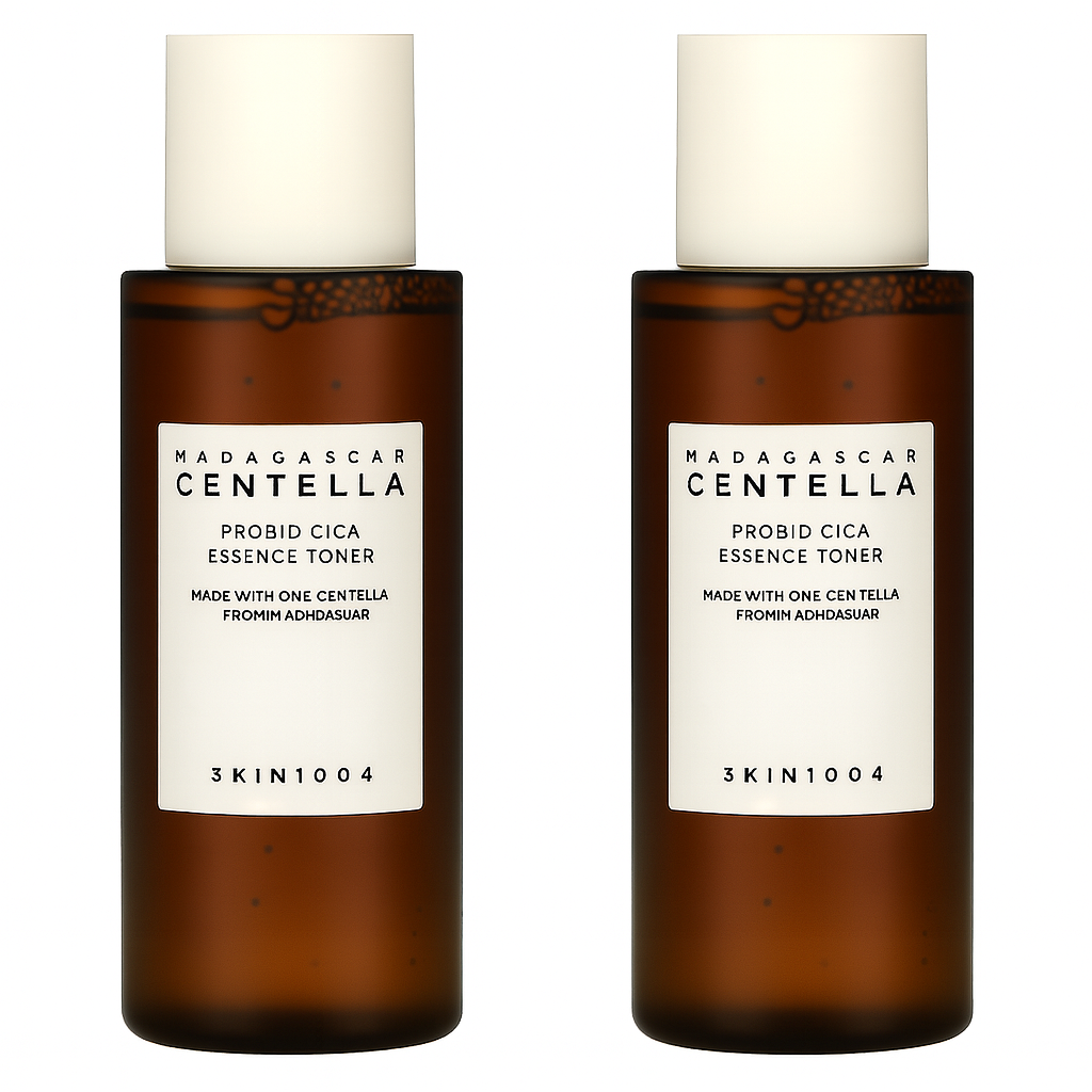 Hydrating toner with Centella, probiotics, and ceramides that strengthens skin barrier, soothes irritation, and restores balance for sensitive skin.