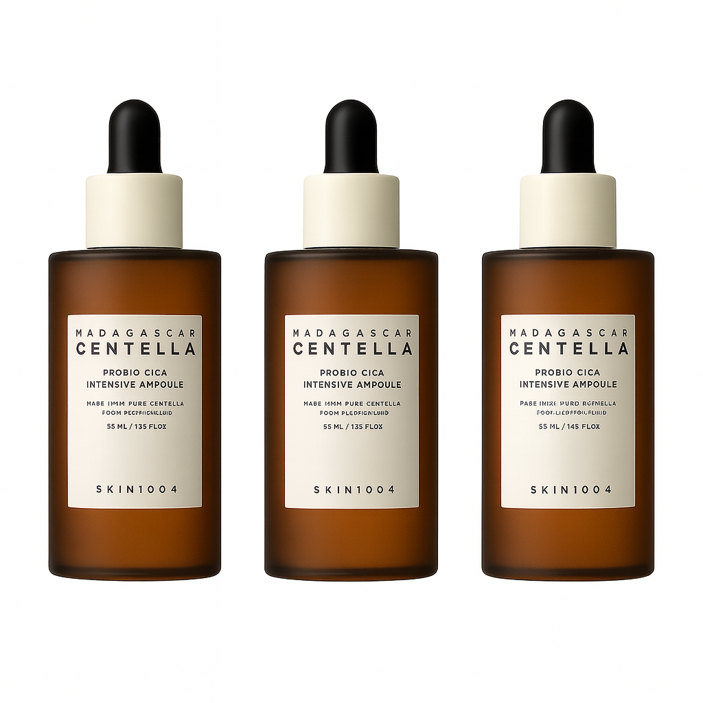 Soothing ampoule with Centella, probiotics, and ceramides that strengthens the skin barrier, hydrates deeply, and calms sensitive or irritated skin.