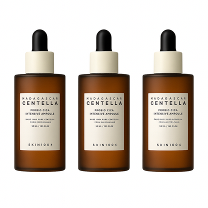 Soothing ampoule with Centella, probiotics, and ceramides that strengthens the skin barrier, hydrates deeply, and calms sensitive or irritated skin.